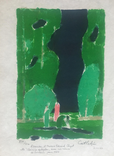 Bernard Cathelin - Clairière à Ceylan - Lithographie sur papier japon signée au crayon 2