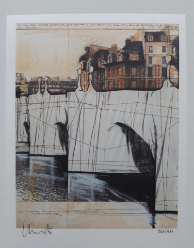 Litografía (serigrafía) Christo y Jeanne Claude