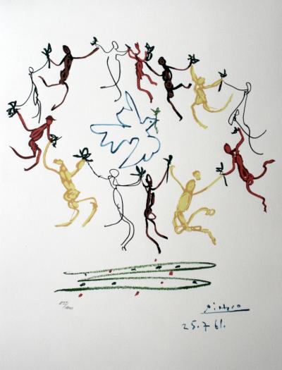 Pablo PICASSO (d’après) -  Lithographie intitulée la ronde de la jeunesse 2