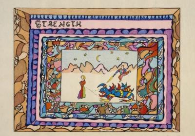 Niki de SAINT PHALLE - Strength (card II) , 1988 - Sérigraphie signée et numérotée au crayon 2