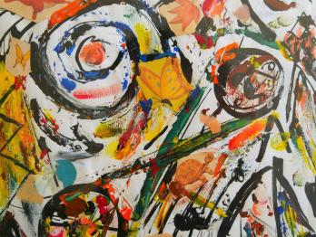 Jean Tinguely - Composition - Gouache , felt tip and collage on paper 2